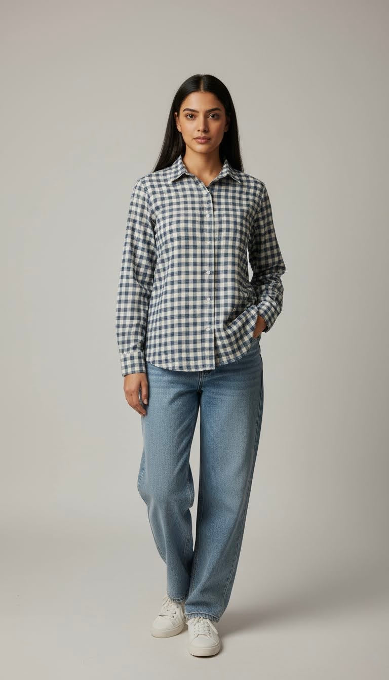 The Navy Check Shirt