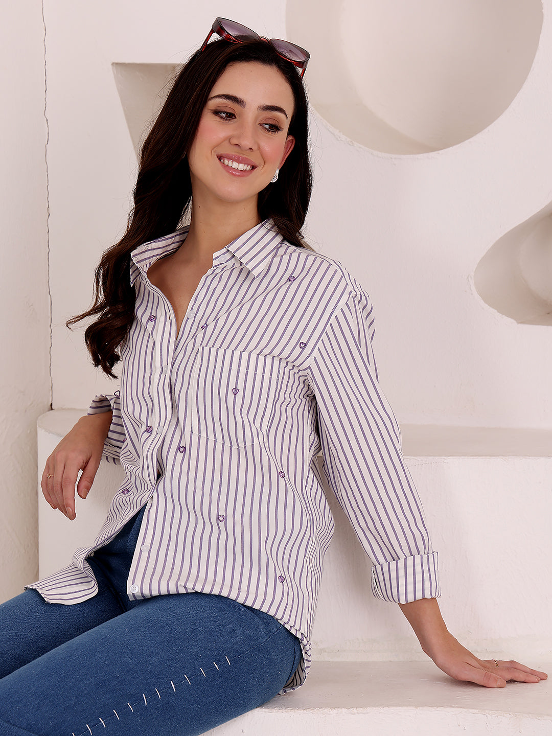 Lilac Hearts shirt