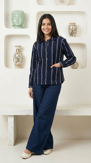 Midnight stripe shirt