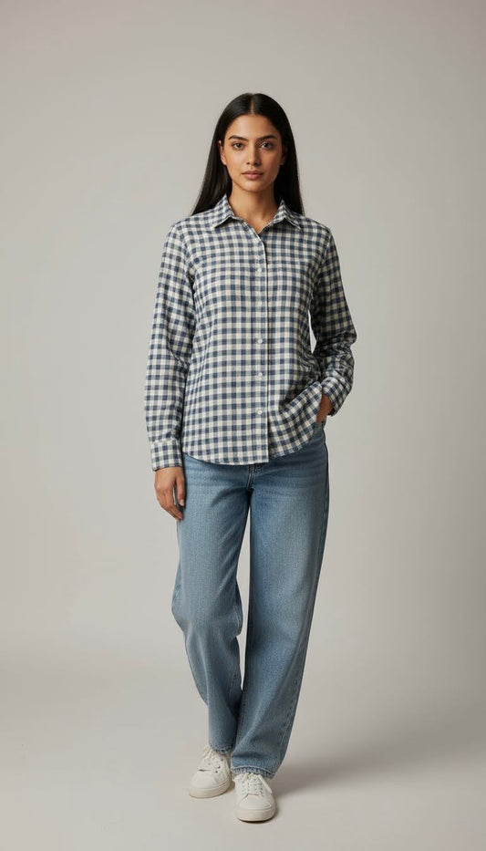 The Navy Check Shirt