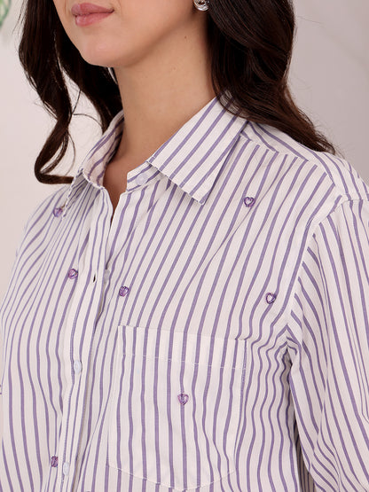 Lilac Hearts shirt